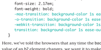 Implementing transitions